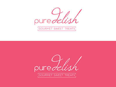 Pure Delish Logo candy chocolate gourmet logo logomark treats typography