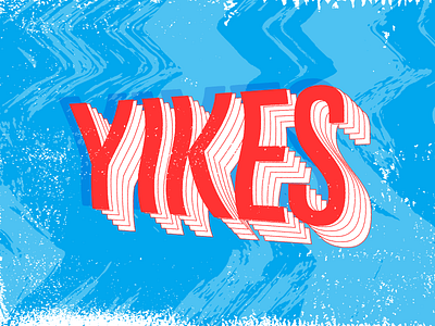 Yikes illustration lettering mood type typography vector yikes