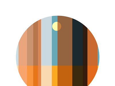 Sunset clean design graphic design illustration illustrator minimal vector