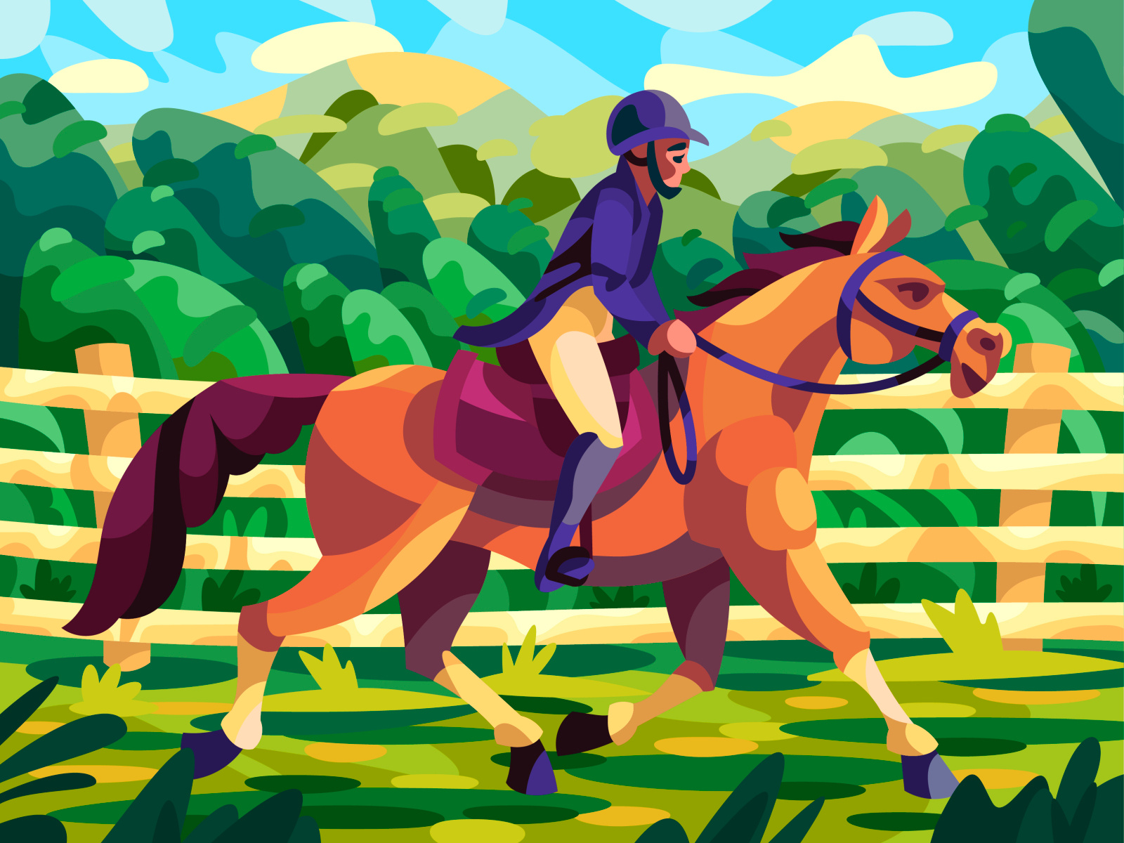 Horse riding by Igor Ianchenko on Dribbble