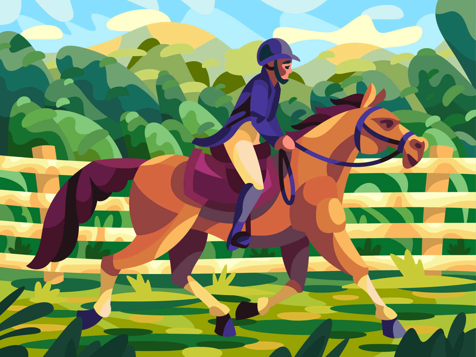 Horse riding by Igor Ianchenko on Dribbble