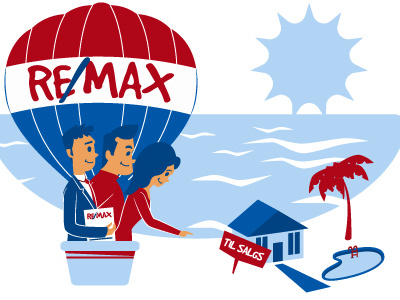 part of Re Max introducing air ball cartoon character character design design graphic landscape logo re max real estate sea vector