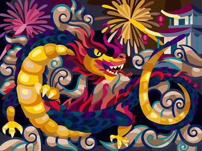 Chinese dragon 2020 art cartoon character chinese chinese new year design digital drawing illustration new year vector