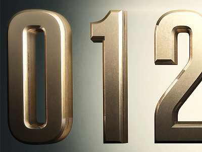 Cinema Derp 3d c4d cinema gold hfj hoefler numbers tungsten type typography