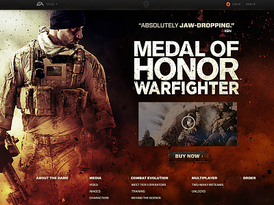 Medal of Honor Warfighter Site Redesign