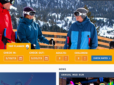 Ski Resort Trip Planner Menu