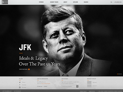 JFK: An Idea Lives On chrome design dreams jfk legacy president tool ui usa web