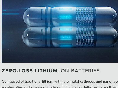 Weyland Industries - Zero Loss Lithium Ion Batteries 3d composite image movie polygon prometheus render weyland