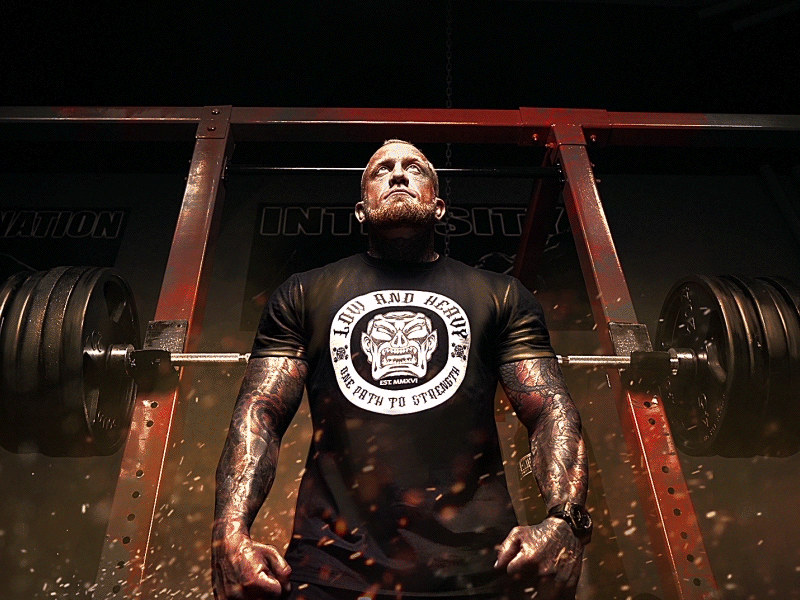 Gym photo edit for clothing brand