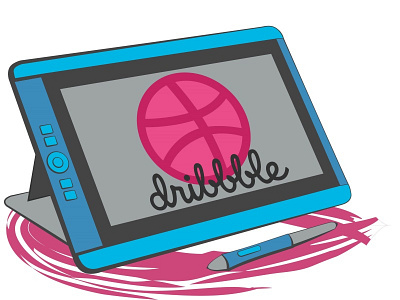 Dribbble dribbble graphic tablet illustrator pen tablet vector