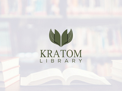 Kratom Library brand branding design flat graphicdesign icon illustration library logo designer logo designers logotype designer minimal professional logo typography vector