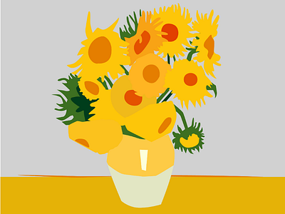 Van Gogh's Sunflowers illustration interpretation vangogh vincent