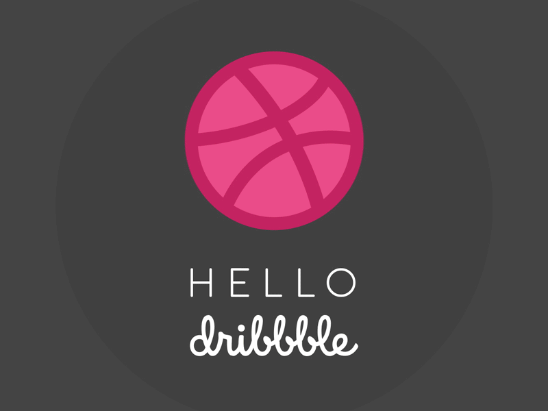 Hello Dribble! after effects first shot hello dribbble icon loop motion graphics newbie particles vector