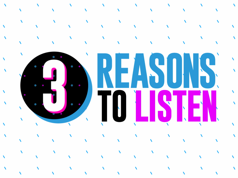 3 Reasons To Listen after effects broadcast cycle graphic loop motion graphics vector xfinity