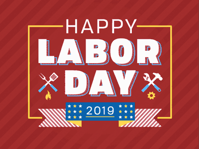 Happy Labor Day after effects cycle experimental holiday icon labor day loop motion graphics shape layers text animation vector