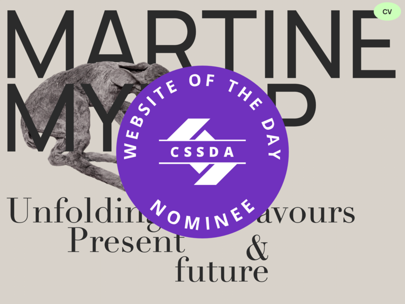 Martine Myrup - Site of the day nominee - CSS Design Awards site of the day