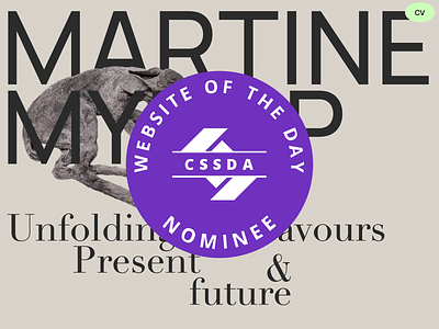 Martine Myrup - Site of the day nominee - CSS Design Awards site of the day