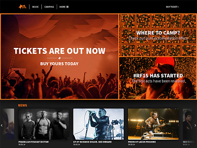 Roskilde Festival - New homepage design festival front page homepage music photoshop web design