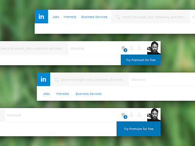 Linkedin Menu Redesign linkedin menu mobile navigation notification photoshop redesign ui ux