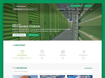 Pelican Self storage design landingpage overview photoshop redesign search self storage storage