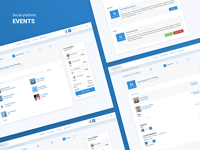 Social Platform - Events booking check out events payment receipt sketch social platform