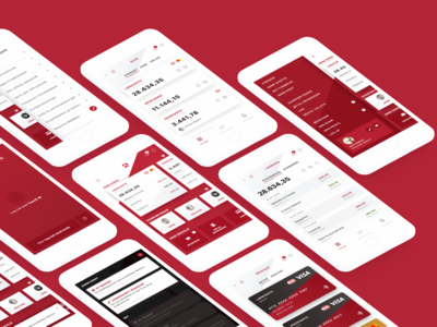 Mobile Banking Screens app app design banking credit cards dashboard mobile banking notifications ui ui design