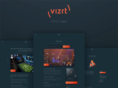 New vizrt.com - Article pages article article pages booking content creation content design design event news product update sign up