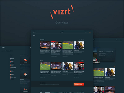 New vizrt.com - Overviews categories content design news overview overviews search sorting