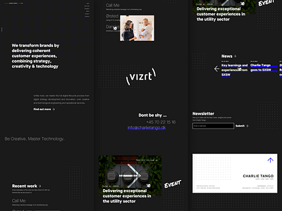 Charlie Tango - Frontpage exploration agency website branding cases content content design frontpage grid long page news redesign