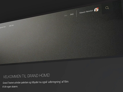 Grand Home - Streaming service - About page about about page content content design cta cta button digital design redesign redesign concept