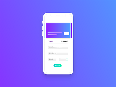 #DailyUI002 Cc Checkout card checkout credit dailyui ui ux