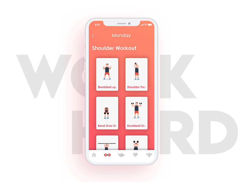 Fitness App animation app design fitness