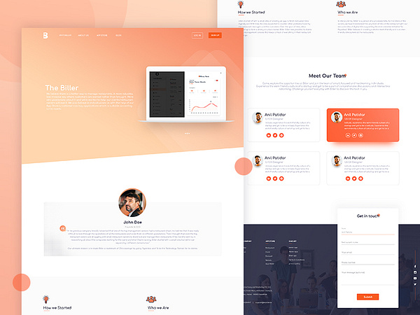 About us screen by Anil Patidar on Dribbble