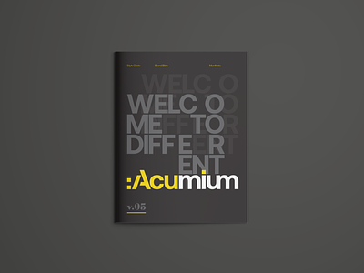 Acumium Style Guide branding creative direction design graphic design logo typedesign typography