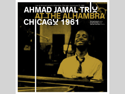 Ahmad Jamal Trio - Vinyl LP Cover design graphic design typography