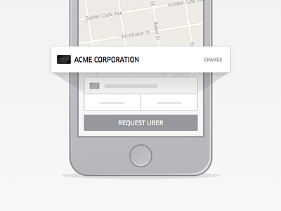 Uber for Business app credit card illustration ios iphone magnify mobile payment uber ui