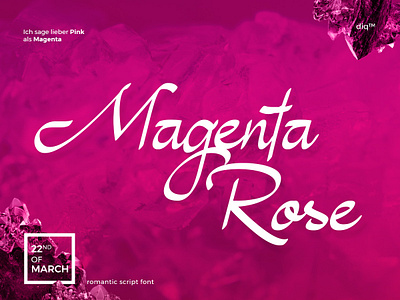Magenta Rose Font boutique classy elegant fashion feminine font handwriting invitation romantic script sensual wedding