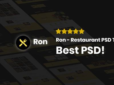 Ron - Restaurant PSD Template professional psd restaurant ron