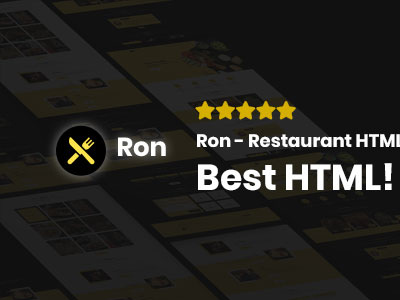 Ron - restaurant HTML Template clean creative css html html template js php professional ron
