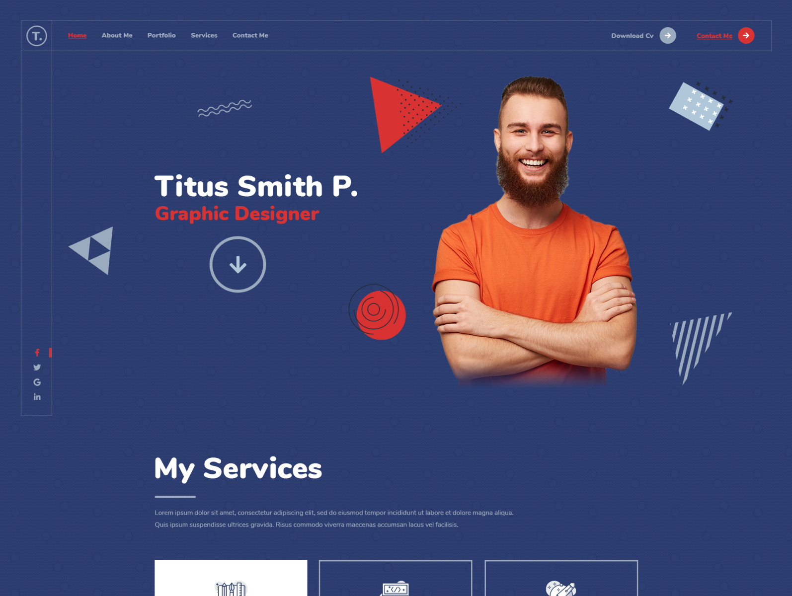 Titus - Personal Resume PSD Template by JeriTeam on Dribbble