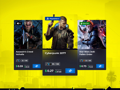 Games Cards card design ecommerce figma game game cards product shop store ui ux