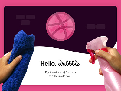 Dribbble debut design dribbble first happy hello