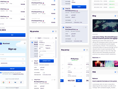 Roximat - Mobile version of interface card ecommerce figma interaction interface mobile product proxy settings shop store ui ux