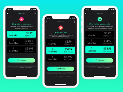 iOS IAP Design Screens for Dating App branding design typography ui ux