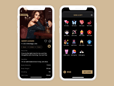 iOS Dating App GIFT Screens