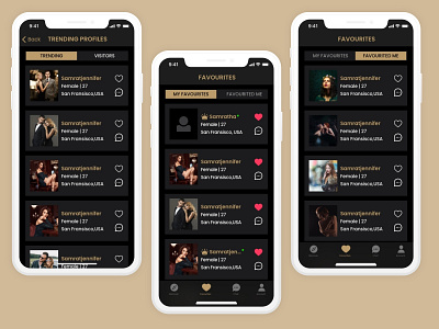 iOS Dating App Likes screen app branding dating design ui ux