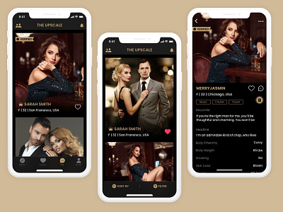 iOS Dating App Discover & User Details app branding dating design ui ux