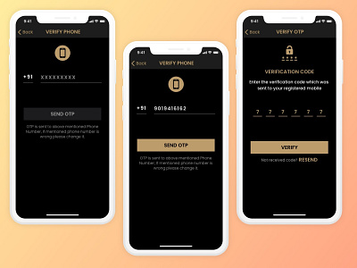 iOS Dating App Phone Verification screens