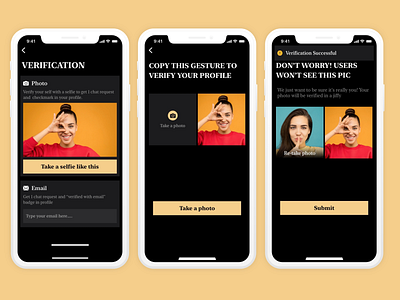 Verification Process in Dating App app branding dating design typography ui ux