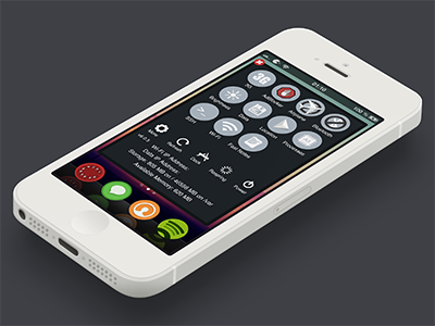 Upcoming iPhone theme - SBSettings circle cydia flat icon icons ios iphone release round sbsettings screenshot soon spotify white winterboard